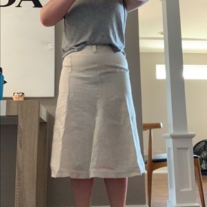 Linen skirt with orange accents